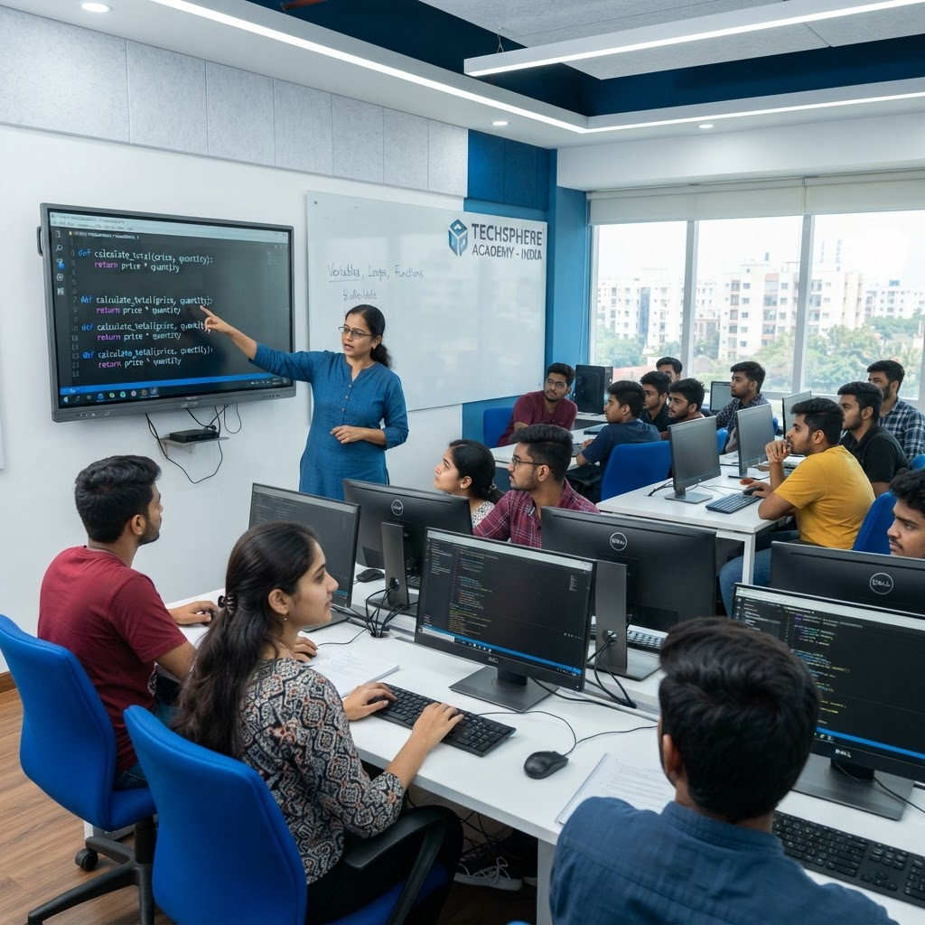 Technology training classroom at Vignesh Technologies